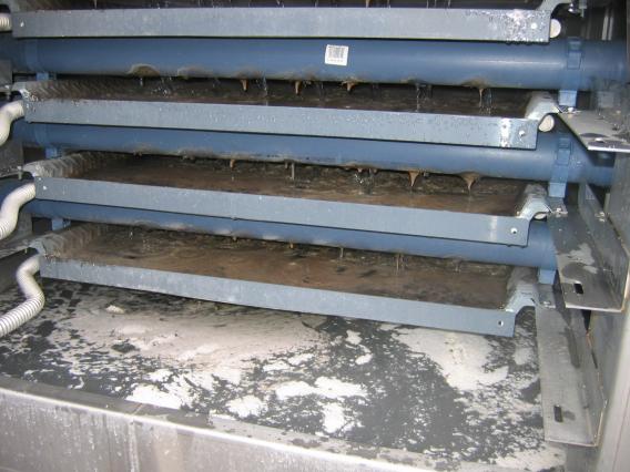 Front-view of the heatexchanger plates