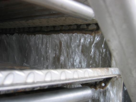 heatexchanger-plate, high contamination of wastewater is no problem due to the pressureless film-flow principle