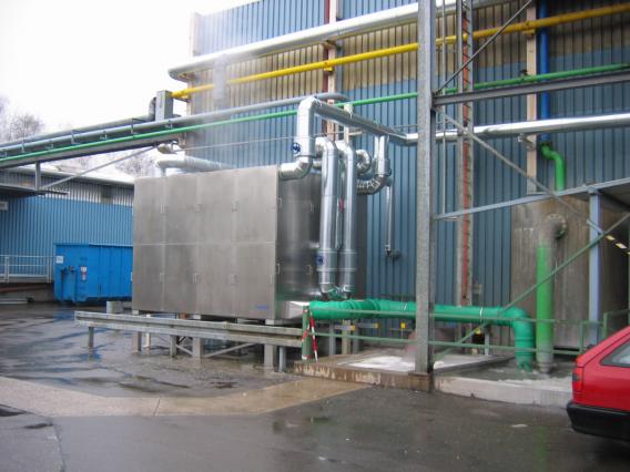 FB-60/W-S Abwasserwärmetauscher in der Kunststoffindustrie